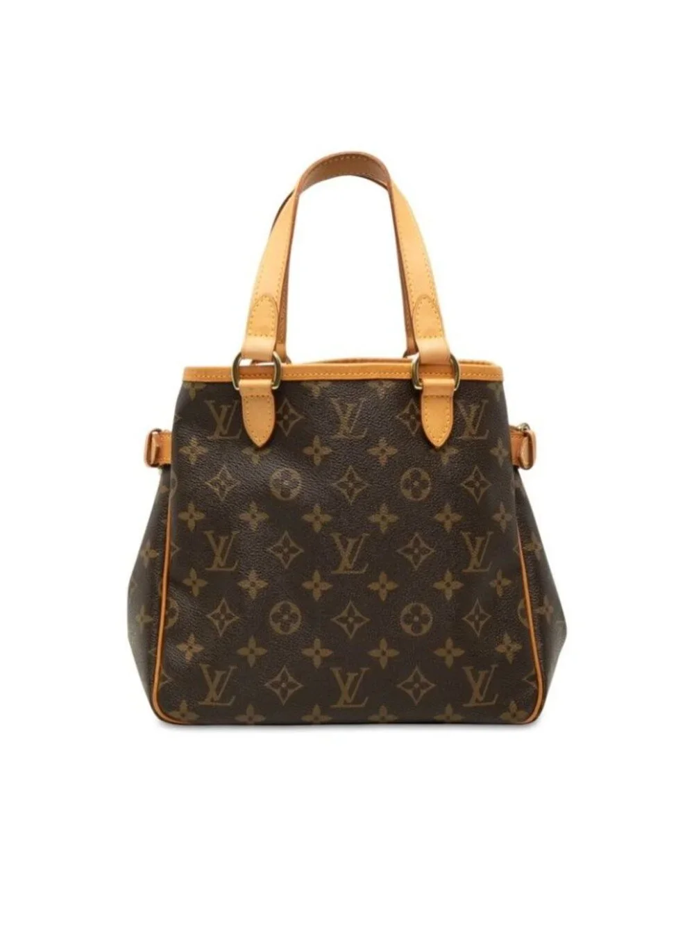 Louis Vuitton Monogram Batignolles Tote Bag Brown Leather